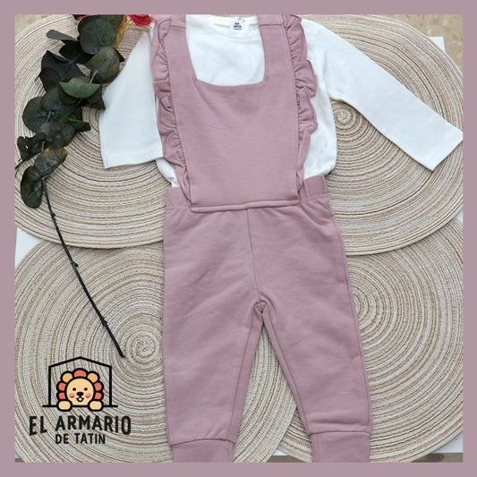 Mono malva con camiseta