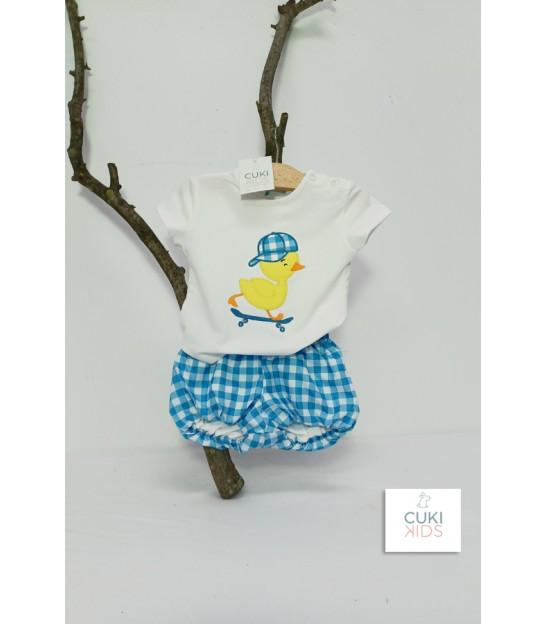 Conjunto Pato en monopatin niño