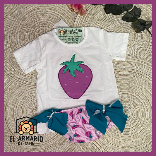 Conjunto de baño fresas