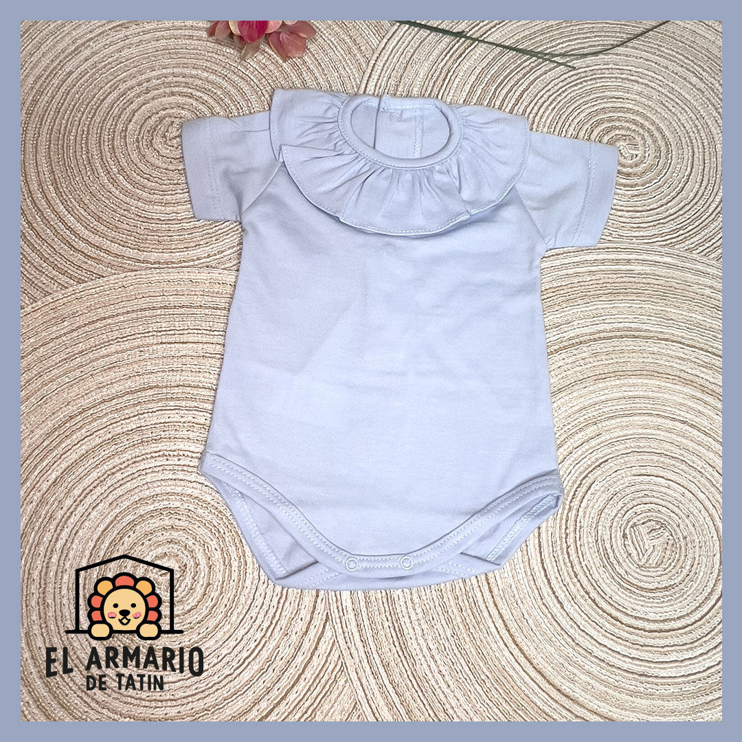 Body cuello de volante manga corta