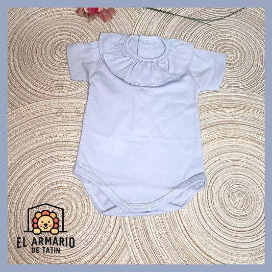Body cuello de volante manga corta