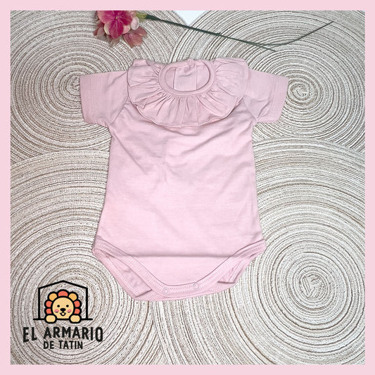 Body cuello de volante manga corta