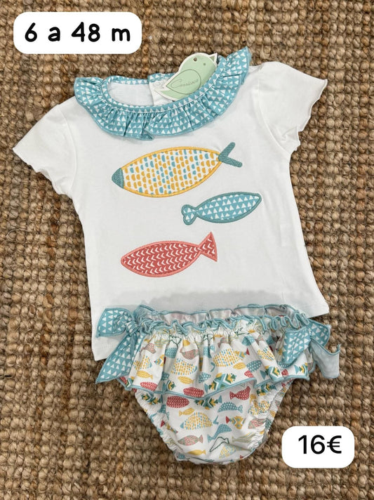Conjunto bañador peces