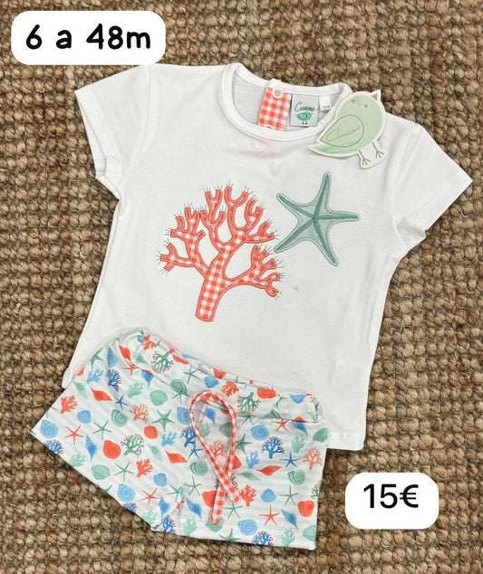 Conjunto de baño coral