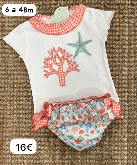 Conjunto de baño coral