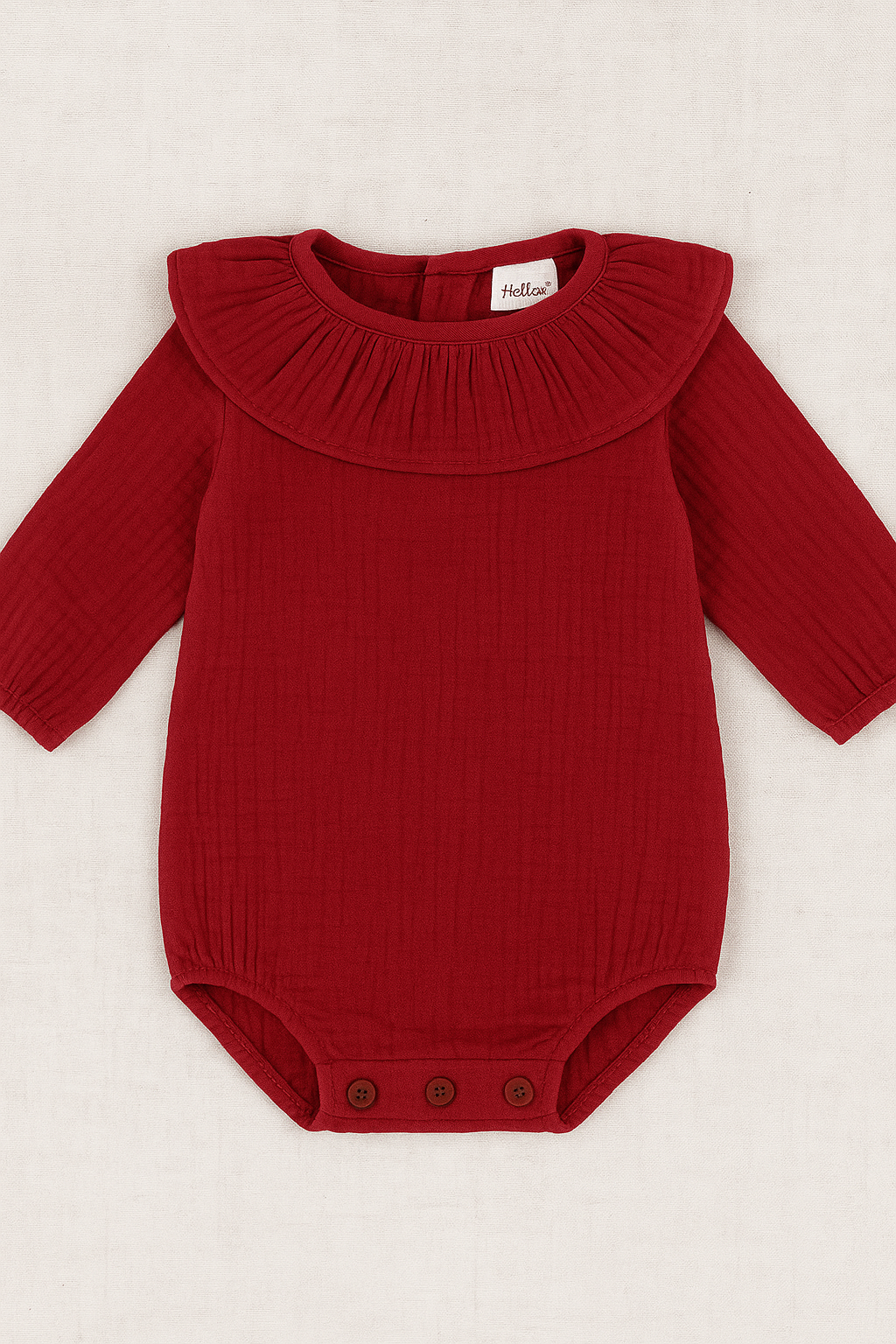 Pelele Básico de Bámbula Rojo