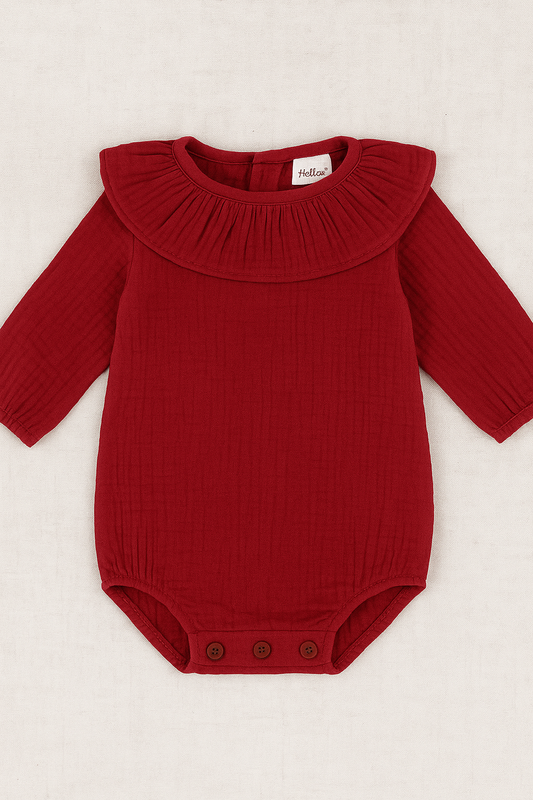 Pelele Básico de Bámbula Rojo