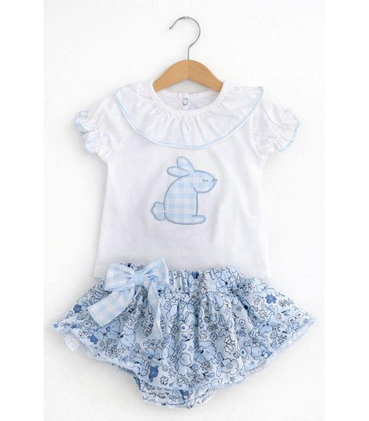 Conjunto conejito vichy niña