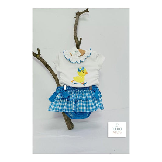 Conjunto Pato en monopatin niña
